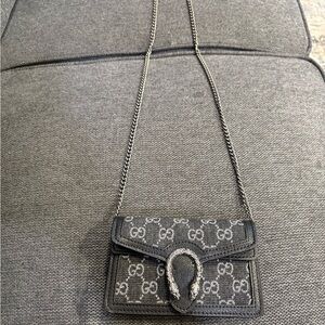 Gucci Gray Monogram Crossbody Bag